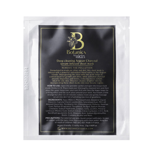 Deep Cleansing Aegean Charcoal Serum Infused Sheet Mask